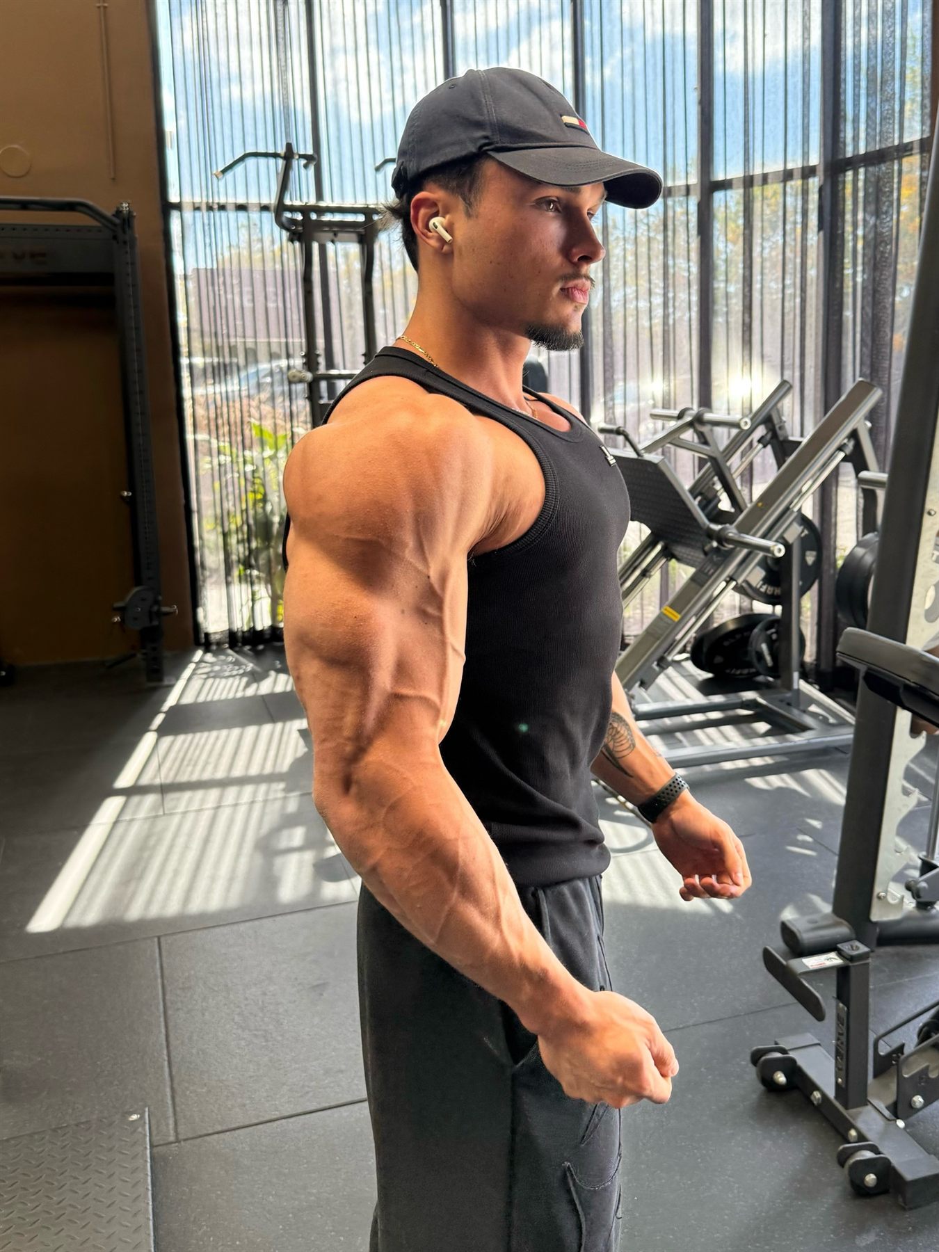 Ethan Wolfe training in the gym